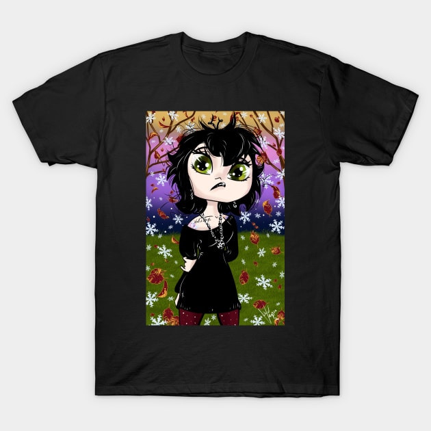 Adorable Little Gothic Vampire Crafty Witch T-Shirt by OCDVampire